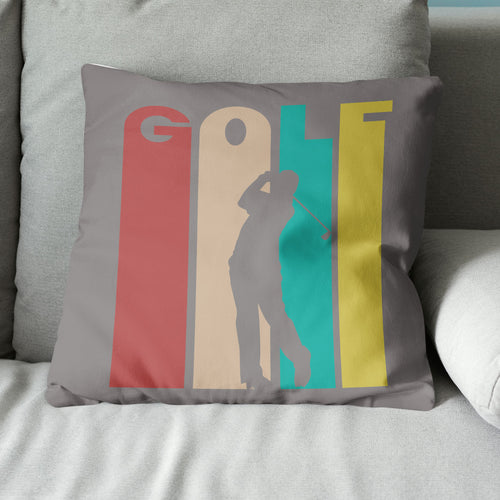 Vintage Colorful Golf Throw Pillow Golf Gifts For Golfer LDT1212