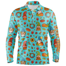 Load image into Gallery viewer, Autumn Gnomes Thanksgiving Golf Mens Polo Shirt Custom Funny Golf Shirts For Men Golfing Gifts LDT0843