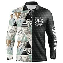 Load image into Gallery viewer, It Takes A Lot Of Balls Geometric Pattern Mens Golf Polo Shirts Customized Golf Gifts For Men LDT1049
