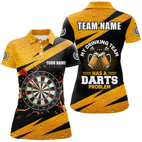 My Drinking Team Has A Darts Problem Womens Darts Polo Shirt Custom Beer Dart Jerseys LDT1456