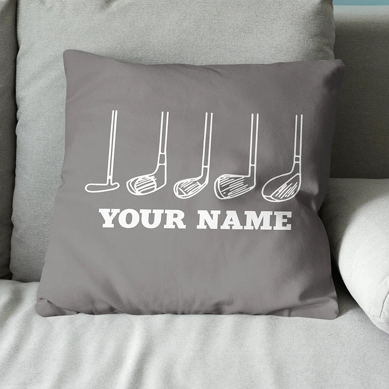 Grey Golf Clubs Customized Golf Pillow Cool Golf Gifts For Golf Lovers LDT1084