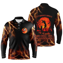 Load image into Gallery viewer, Lightning Mens Golf Polo Shirt, Halloween Golf Gifts Idea For Male Golfers, Scary Witch Shirt LDT0080