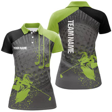 Load image into Gallery viewer, Personalized Funny Diversified Green Grey Womens Golf Polo Shirt Custom Golf Shirts For Women LDT0700