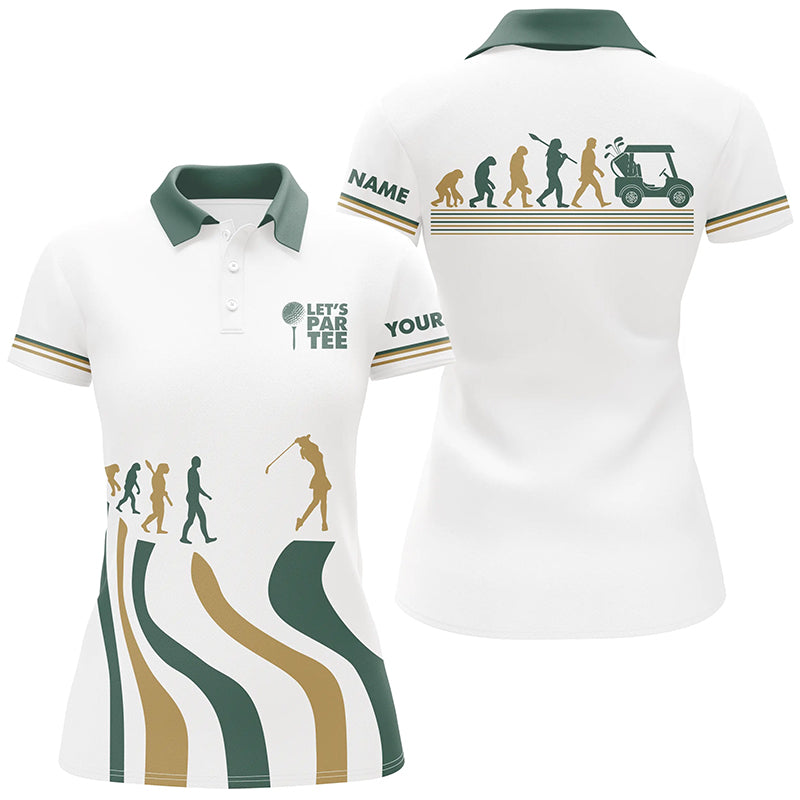 Evolution Of The Golf White Polo Shirt Lets Par Tee Custom Golf Shirts For Women Golf Gifts LDT0425