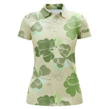 Load image into Gallery viewer, Vintage 3D Clover Leaf Patrick Day Golf Shirt Custom Golf Polo Shirts For Women Golfing Gifts LDT1264