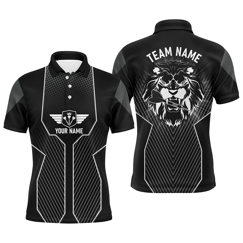 Black Lion Dart Custom Polo Shirts For Men Cool Darts Jersey Team Uniform Darts Gifts LDT0897