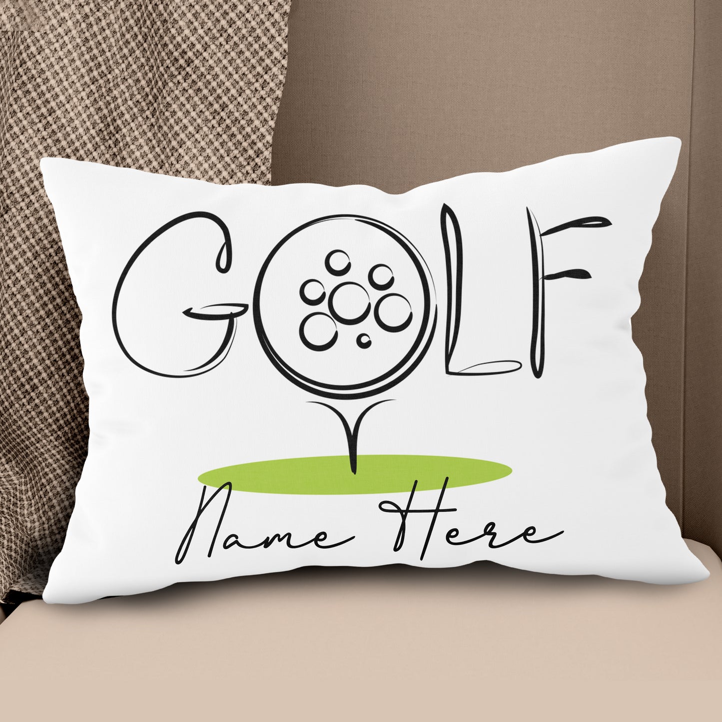 Golf Icon Custom Name Golf Pillow Personalized Cool Golfing Gifts LDT1208