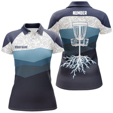 Load image into Gallery viewer, Navy Blue Mountains Disc Golf Polo Shirt Custom Disc Golf Shirts For Women Cool Golf Gifts LDT0470