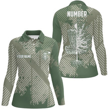 Load image into Gallery viewer, Disc Golf Green Abstract Texture Womens Polo Shirts Customized Disc Golf Shirts For Women LDT0520