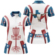 Load image into Gallery viewer, Texas Flag Longhorn Disc Golf Shirt Custom Patriotic Disc Golf Shirts For Women Golf Gifts LDT0268