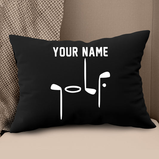 Black White Golf Clubs Customized Golf Pillow Golf Gifts For Golf Lovers LDT1083