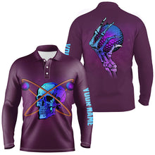 Load image into Gallery viewer, Artistic Skull Golf Mens Polo Shirt, Custom Rainbow Skull Golf Shirts For Men, Halloween Golf Gifts LDT0134