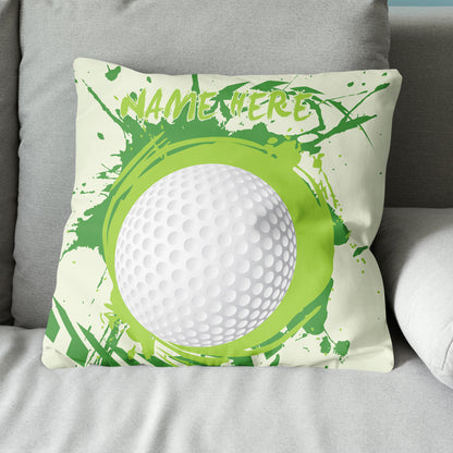 Colorful Green Splash Golf Ball Custom Pillow Personalized Golf Gifts LDT1205