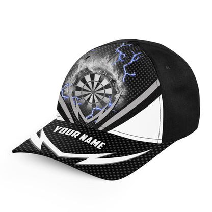Black White Thunder Lightning Baseball Darts Hat Fire Flame Custom Name Darts Cap Darts Gifts LDT1292