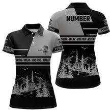 Load image into Gallery viewer, Disc Golf Swing Swear Find Disc Repeat Custom Name And Number Disc Golf Shirts For Women LDT0288