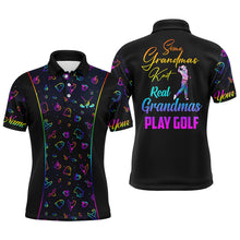 Load image into Gallery viewer, Some Grandmas Knit Real Grandmas Play Golf Mens Polo Shirt, Colorful Halloween Golf Shirts For Men LDT0117