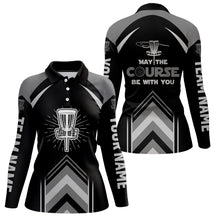 Load image into Gallery viewer, Personalized Disc Golf May The Course Be With You Womens Polo Shirt Disc Golf Shirt For Women LDT0745