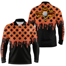 Load image into Gallery viewer, Happy Halloween Orange Pumpkin Mens Golf Polo Shirts Custom Skull Golf Shirts For Men Golf Gifts LDT0442