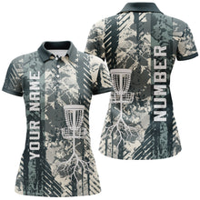 Load image into Gallery viewer, Personalized Wild Grunge Disc Golf Polo Shirt Custom Disc Golf Shirts For Women Golf Gifts LDT0515