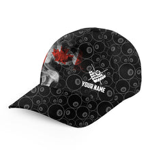 Load image into Gallery viewer, Personalized Vintage Smoke Canadian Flag Billiard Hats Cap, Custom 8 Ball Pool Billiards Hat VHM0538