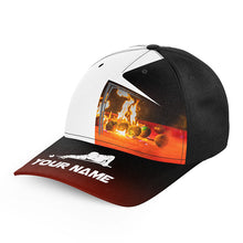 Load image into Gallery viewer, Personalized Billiard Balls Flame 3D Billiard Hats, Custom 8 Ball Pool Top Hat Billiards VHM0571
