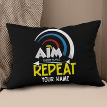 Load image into Gallery viewer, Aim Shoot Swear Repeat Archery Pillows Custom Throw Pillow Archery Gifts VHM0839