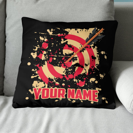 Personalized Red Target Archery Pillows Custom Name Pillow Archery Gifts VHM0837