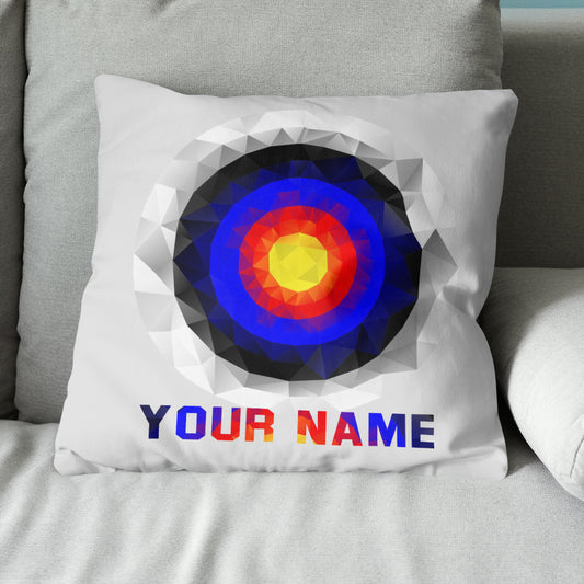 Personalized 3D Target Archery Throw Pillow Custom Pillow Archery Gifts VHM0876