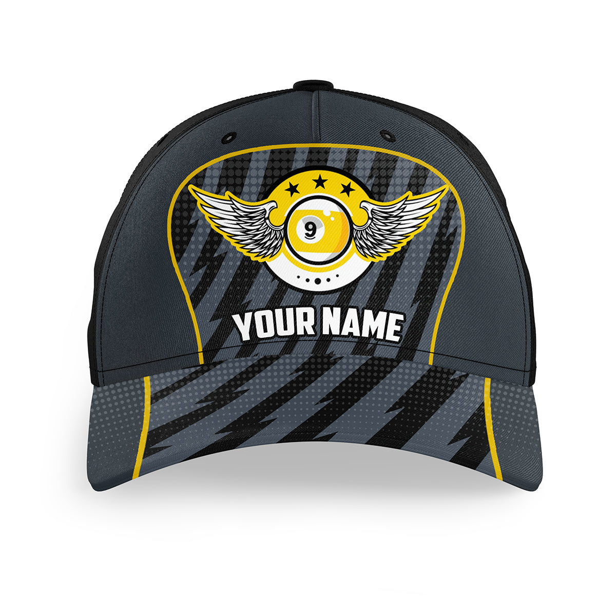 9 Ball Pool Wings Custom Name Billiards Hats Cap, Personalized 9 Ball Pool Top Hat Billiards VHM0579