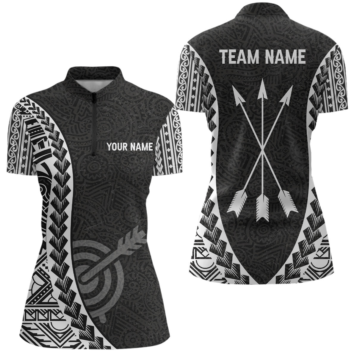 Personalized Tribal Pattern Target Archery Quarter-Zip Shirts For Women, Arrows Archery Team Shirts VHM0764