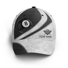 Load image into Gallery viewer, Personalized Name 8 Ball Billiard Baseball Cap Custom Adjustable 3D Printed Billiard Hats For Player TDM0401