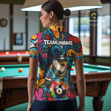 Load image into Gallery viewer, Funny Eagle Colorful Graffiti 8 Ball Billiard Shirt For Women Custom Billiard Jersey Pool Team Shirts TDM3854