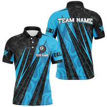 Load image into Gallery viewer, Personalized Blue Billiard Tournament Sport Shirts For Men, Best Billiard Team Jerseys Uniform TDM1768