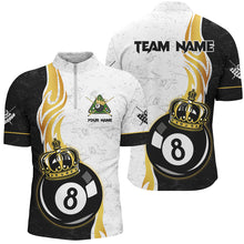 Load image into Gallery viewer, Personalized 8 Ball Pool Crown Billiard Shirts For Men Custom Pool Jerseys Billiard Team Shirts TDM2940