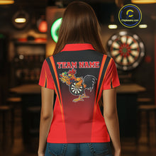 Load image into Gallery viewer, Funny Rooster Darts Shirt With Pocket Option For Women Custom Darts Jersey TDM5151