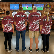 Load image into Gallery viewer, Red Darts Jersey For Women Custom Light Streaks Darts Tournament Team Shirt Polo &amp; Quarter Zip TDM6027