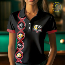 Load image into Gallery viewer, DNA Billiard 8 Ball &amp; 9 Ball Shirts For Women Custom Funny Pool Billiard Jerseys Team Polo &amp; 1/4 Zip TDM3863