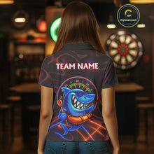 Load image into Gallery viewer, Personalized Neon Funny Shark Darts Shirt For Women Custom Darts Team Jersey Outfit, Darts Gifts TDM4319