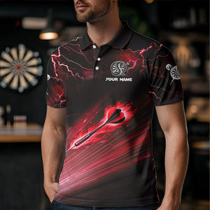 Red Thunder Lightning Custom Cobra Snake Men Dart Shirts Best Dart Jerseys Dart Team Shirts TDM3394