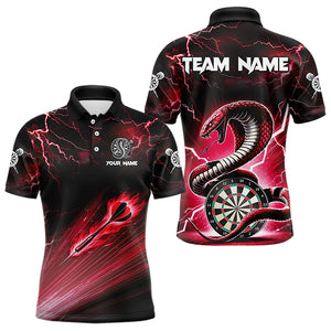 Red Thunder Lightning Custom Cobra Snake Men Dart Shirts Best Dart Jerseys Dart Team Shirts TDM3394