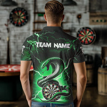 Load image into Gallery viewer, Green Thunder Lightning Custom Cobra Snake Men Dart Shirts Best Dart Jerseys Dart Team Shirts TDM3395