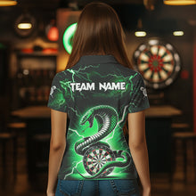 Load image into Gallery viewer, Green Thunder Lightning Custom Cobra Snake Women Dart Shirts Best Dart Jerseys Dart Team Shirts TDM3395