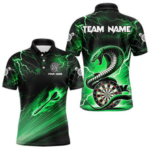 Load image into Gallery viewer, Green Thunder Lightning Custom Cobra Snake Men Dart Shirts Best Dart Jerseys Dart Team Shirts TDM3395