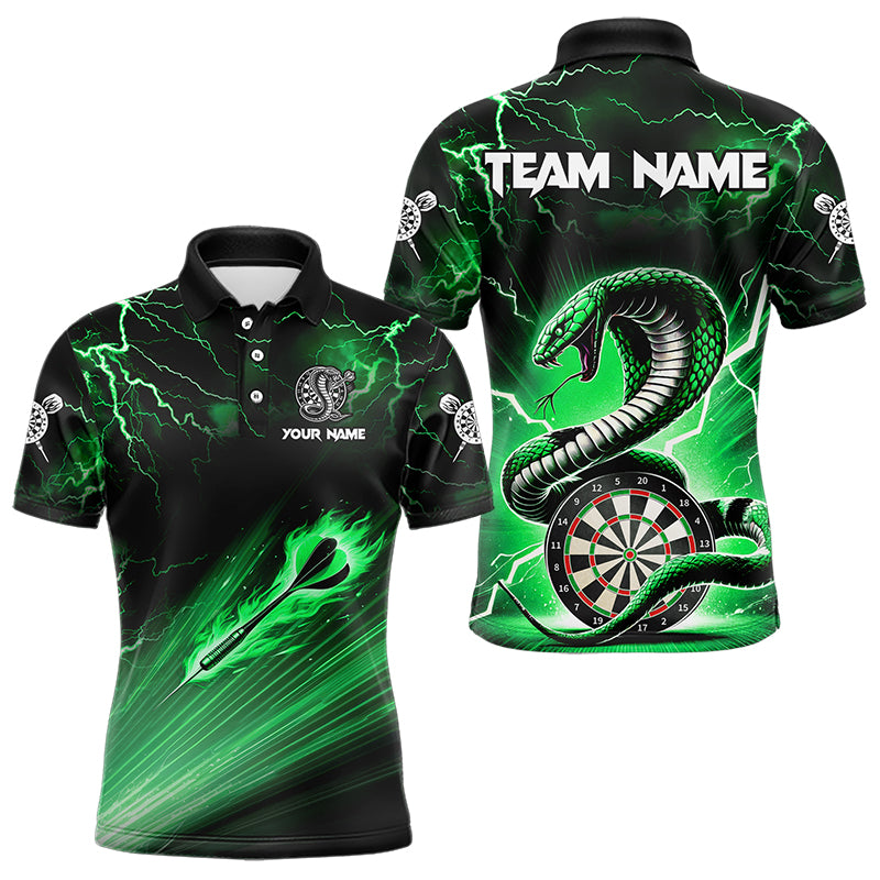 Green Thunder Lightning Custom Cobra Snake Men Dart Shirts Best Dart Jerseys Dart Team Shirts TDM3395