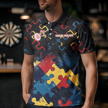 Load image into Gallery viewer, Funny Colorful Pattern Dart Shirt With Pocket Option Custom Men Dart Jersey TDM3695