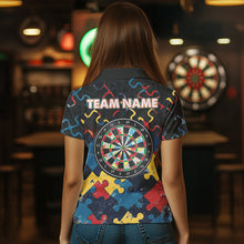 Load image into Gallery viewer, Funny Colorful Pattern Dart Shirt With Pocket Option Custom Women Dart Jersey TDM3695