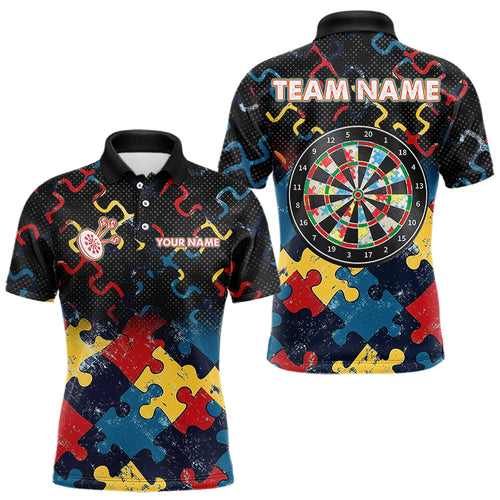Funny Colorful Pattern Dart Shirt With Pocket Option Custom Men Dart Jersey TDM3695