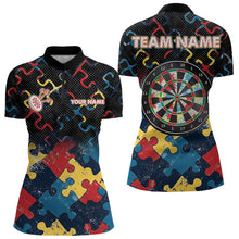Load image into Gallery viewer, Funny Colorful Pattern Dart Shirt With Pocket Option Custom Women Dart Jersey TDM3695