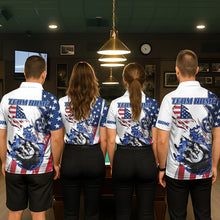 Load image into Gallery viewer, 8 Ball Pool Claw American Flag Billiard Shirt For Men Custom Patriotic Billiard Team Jersey|White TDM6043