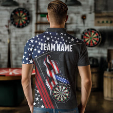 Load image into Gallery viewer, Personalized American Flag Dartboard Waving Men Darts Shirts Custom Patriotic Darts Team Jerseys TDM3403